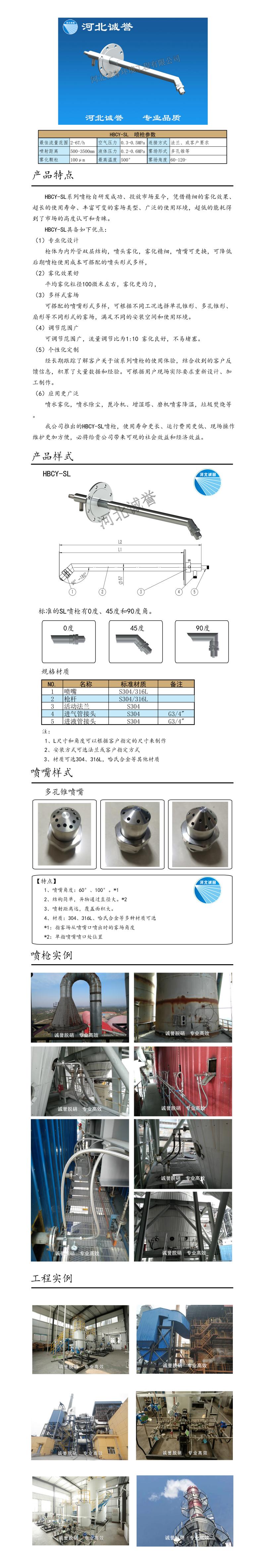 廢液噴槍、保護套、噴槍參數、材質尺寸、流量分布圖、扇形空心錐俯視圖介紹以及廢液噴槍霧化視頻展示和工程案例介紹